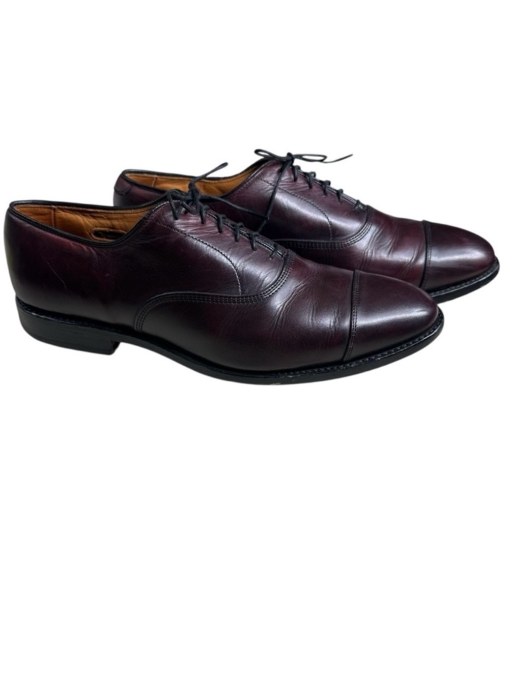 Allen Edmonds Park Avenue Cap-toe Leather Oxford Dress Shoe. Size 10D. Burgundy